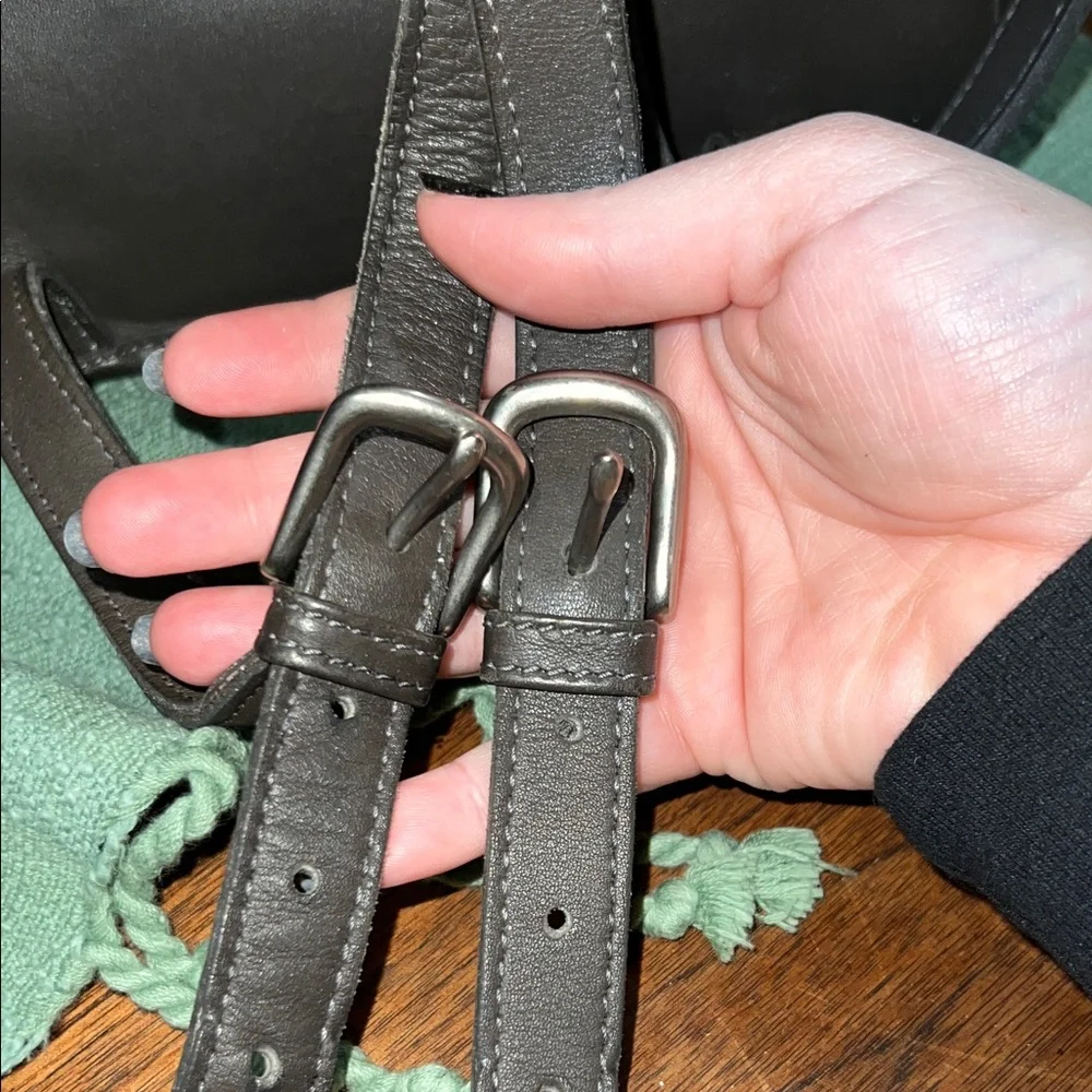 Coach 9791 Vintage Dark Gray Leather Backpack